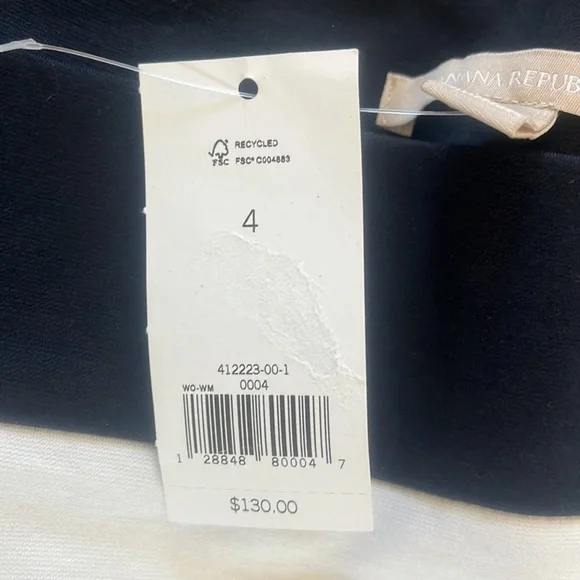 Banana Republic White and Blue Tank Dress Size 4 NWT - Picture 3 of 7